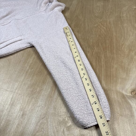 Sunday Best Women’s Pink Long Sleeve Full Zip Cropped Fleece Jacket Size Medium - Picture 6 of 7